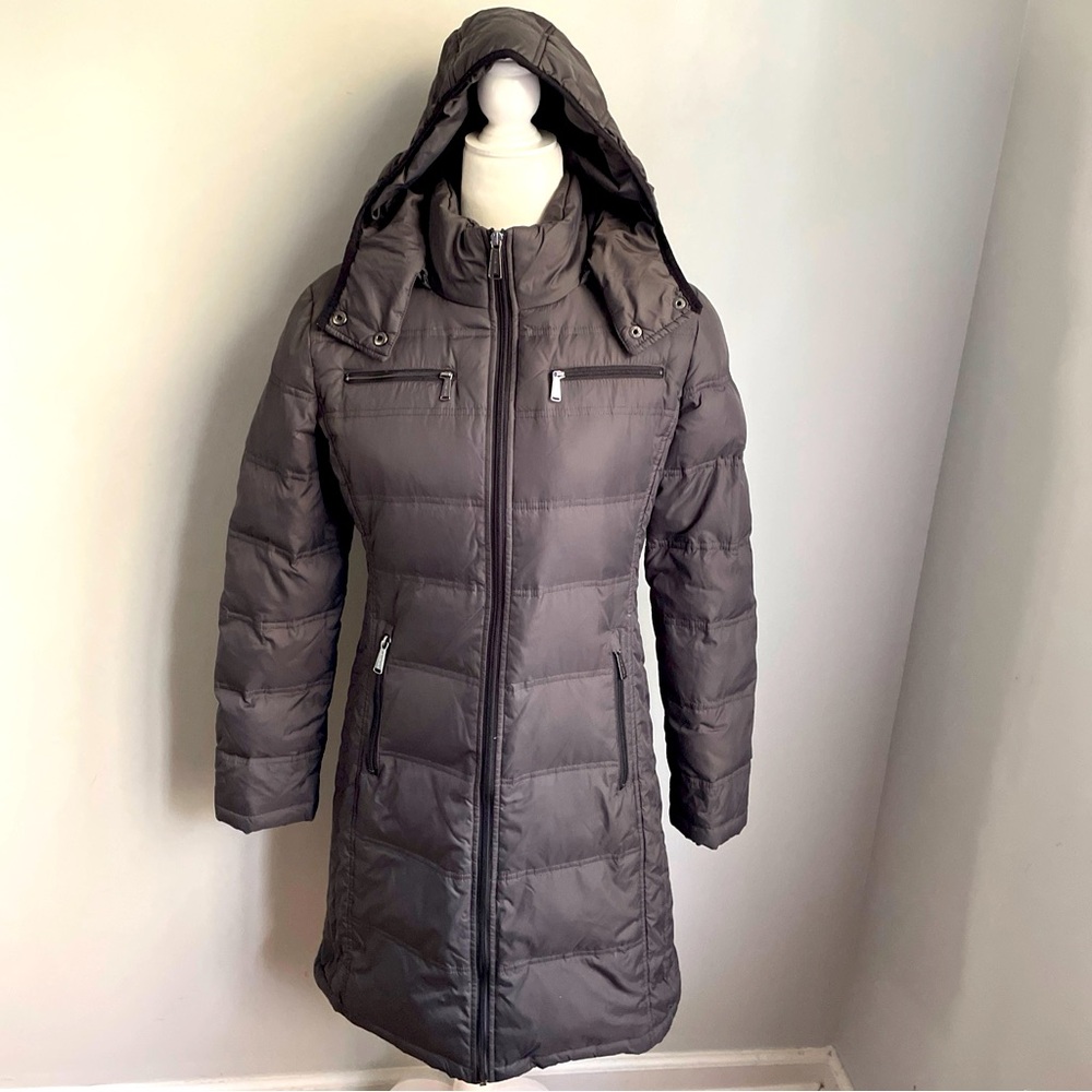 Michael Kors Dark Gray Women’s Hooded Down Coat Size Small